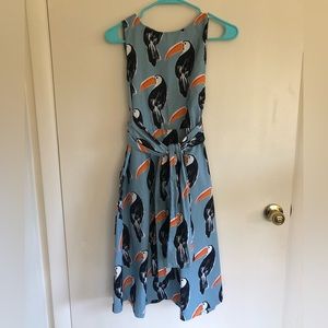 Ann Taylor 100% Cotton Toucan Print Dress